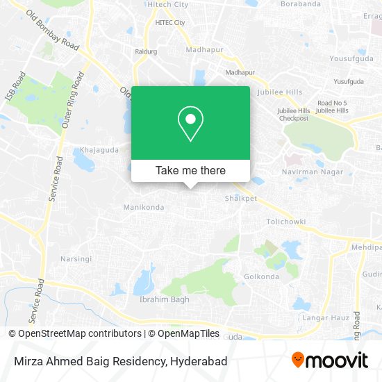 Mirza Ahmed Baig Residency map