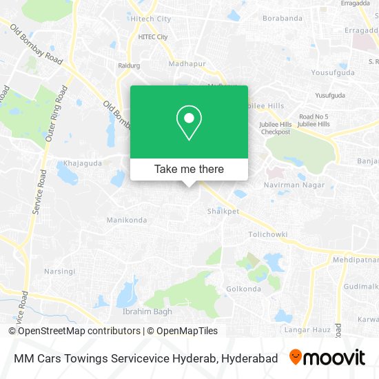 MM Cars Towings Servicevice Hyderab map