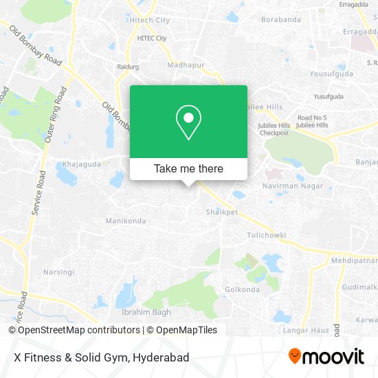 X Fitness & Solid Gym map