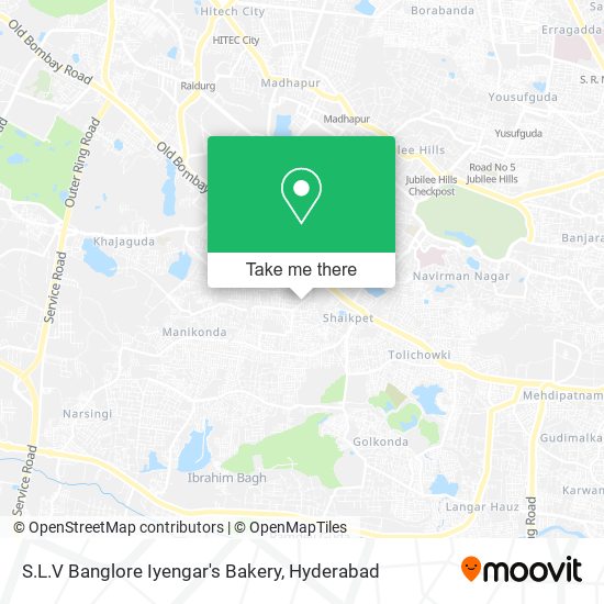 S.L.V Banglore Iyengar's Bakery map