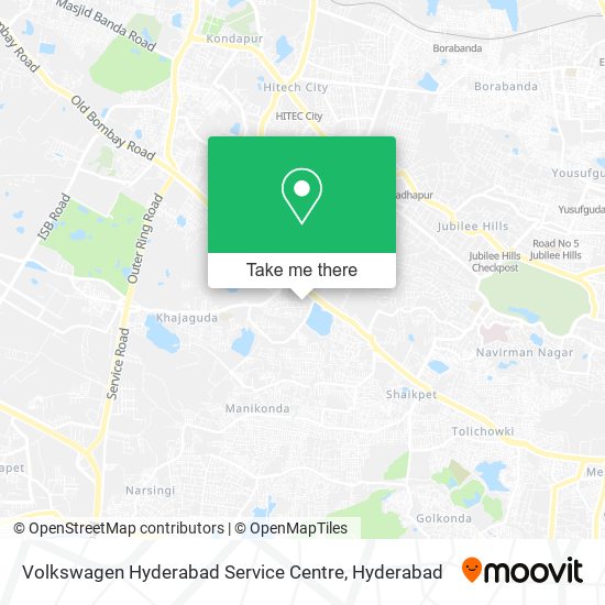 Volkswagen Hyderabad Service Centre map