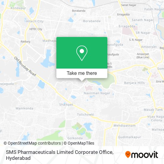 SMS Pharmaceuticals Limited Corporate Office map