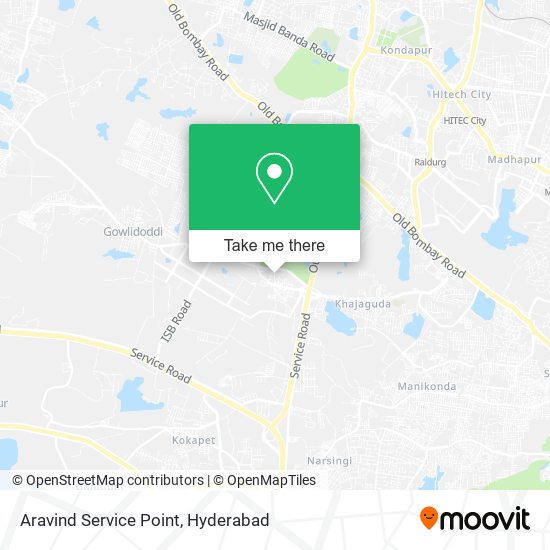 Aravind Service Point map