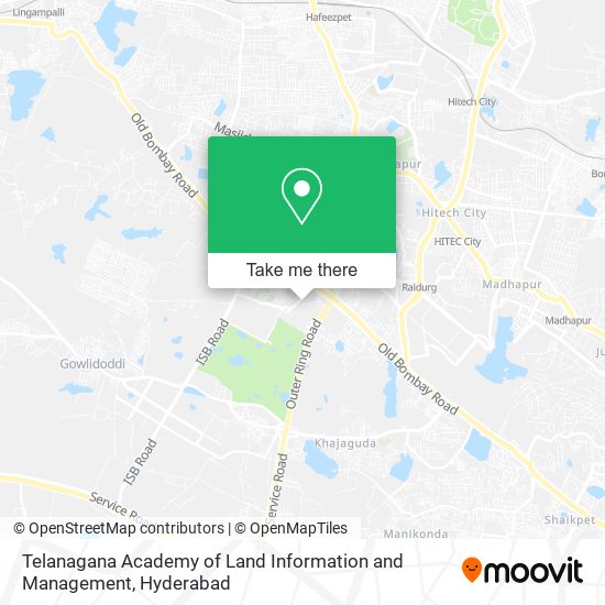 Telanagana Academy of Land Information and Management map