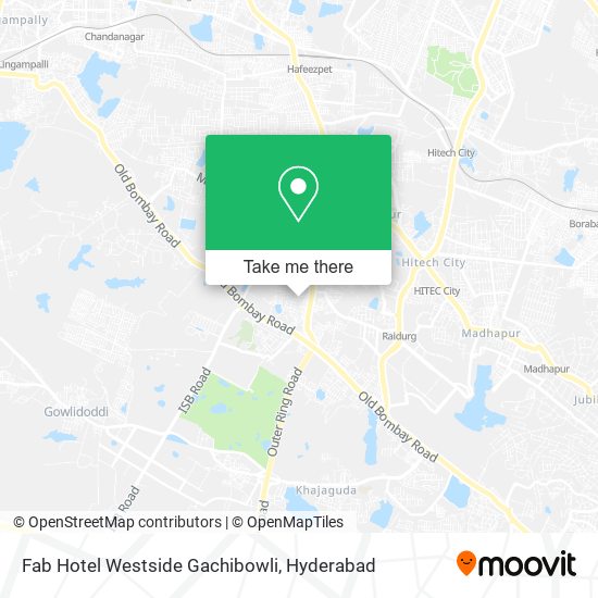 Fab Hotel Westside Gachibowli map