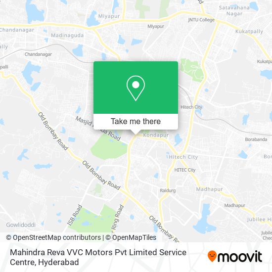 Mahindra Reva VVC Motors Pvt Limited Service Centre map