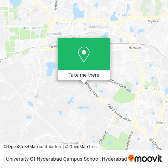 University Of Hyderabad Campus School map