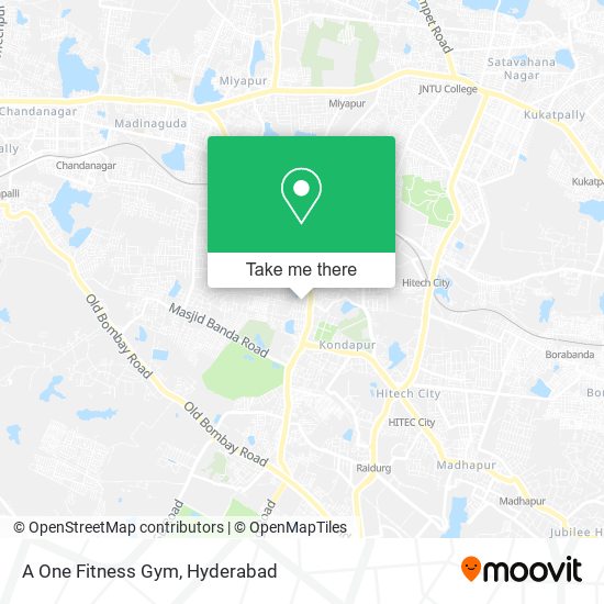 A One Fitness Gym map