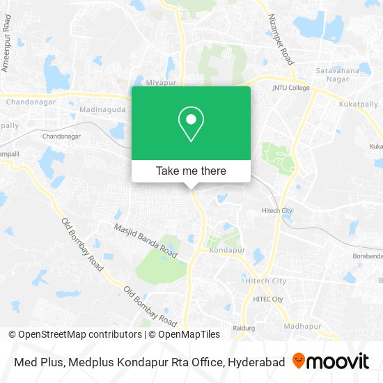 Med Plus, Medplus Kondapur Rta Office map