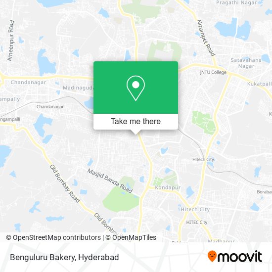 Benguluru Bakery map