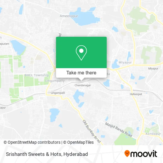 Srishanth Sweets & Hots map