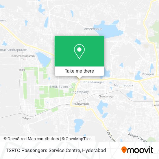 TSRTC Passengers Service Centre map