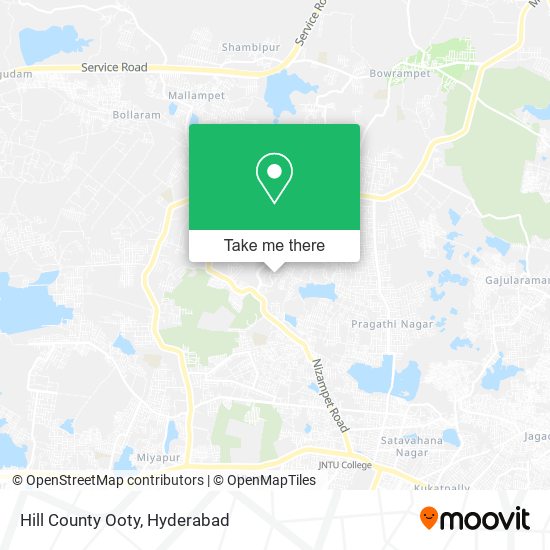 Hill County Ooty map