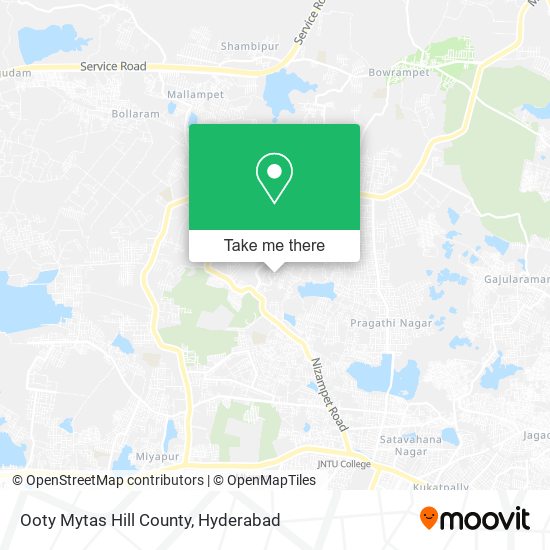 Ooty Mytas Hill County map