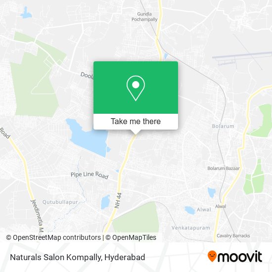 Naturals Salon Kompally map