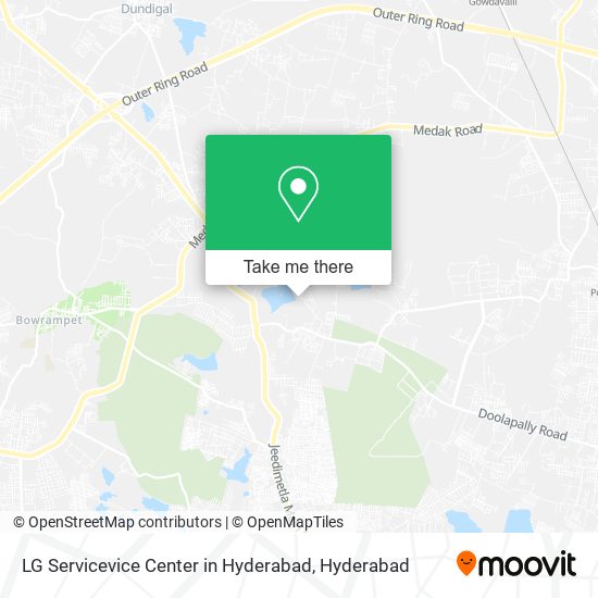 LG Servicevice Center in Hyderabad map