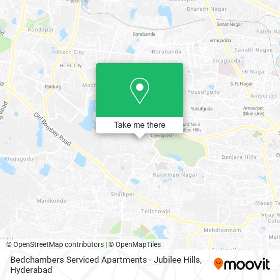 Bedchambers Serviced Apartments - Jubilee Hills map