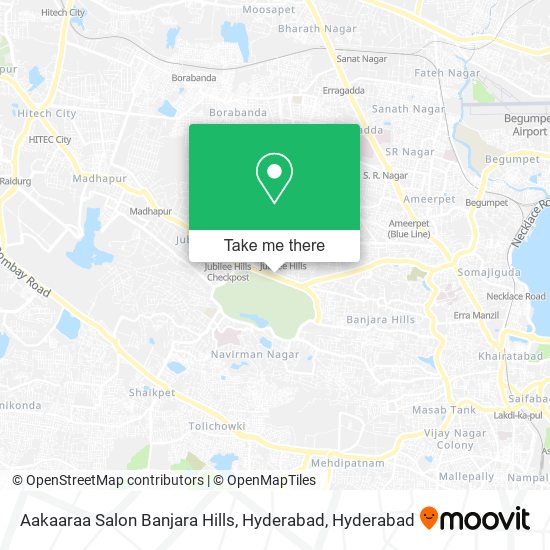 Aakaaraa Salon Banjara Hills, Hyderabad map