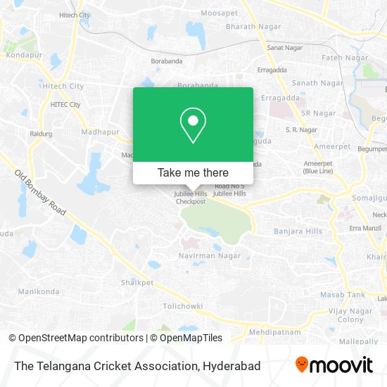 The Telangana Cricket Association map