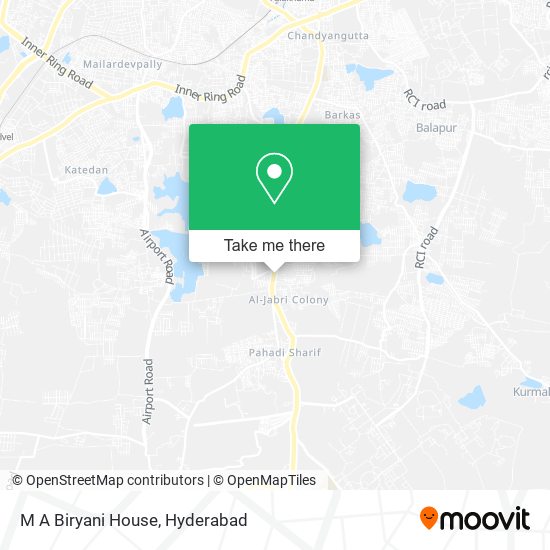 M A Biryani House map