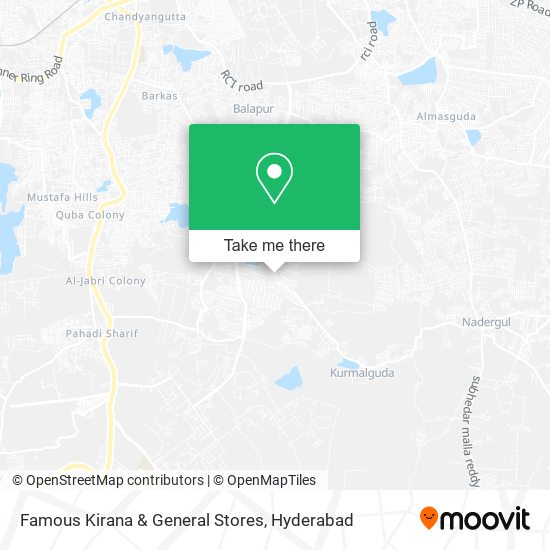 Famous Kirana & General Stores map