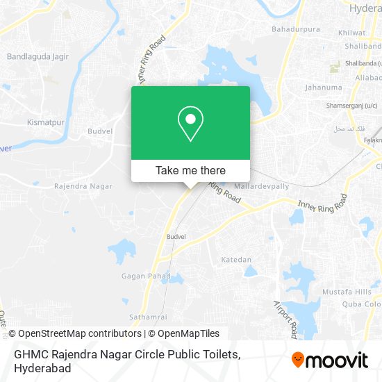 GHMC Rajendra Nagar Circle Public Toilets map