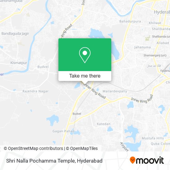 Shri Nalla Pochamma Temple map