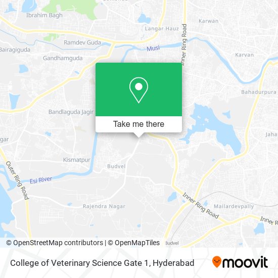College of Veterinary Science Gate 1 map