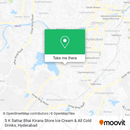 S K Sattar Bhai Kirana Store Ice Cream & All Cold Drinks map