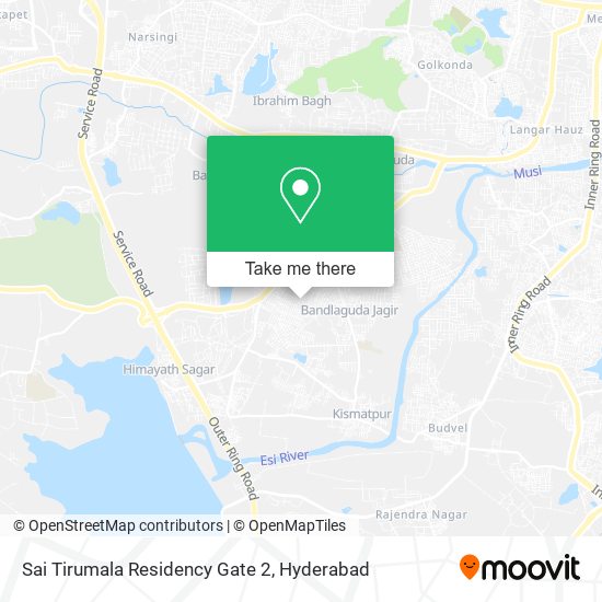 Sai Tirumala Residency Gate 2 map