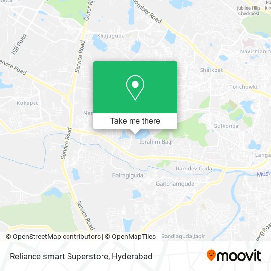 Reliance smart Superstore map