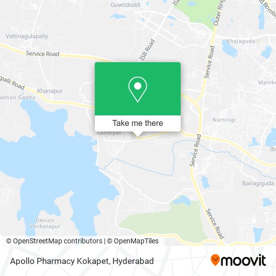 Apollo Pharmacy Kokapet map