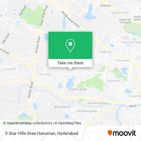 9 Star Hills Sree Hanuman map