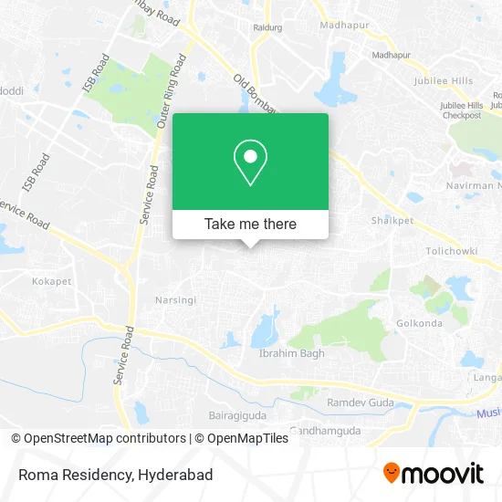 Roma Residency map