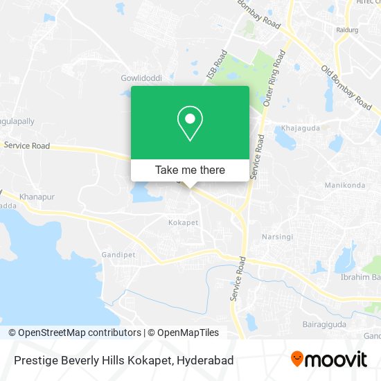 Prestige Beverly Hills Kokapet map