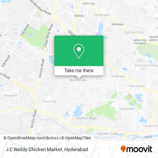 J.C Reddy Chicken Market map