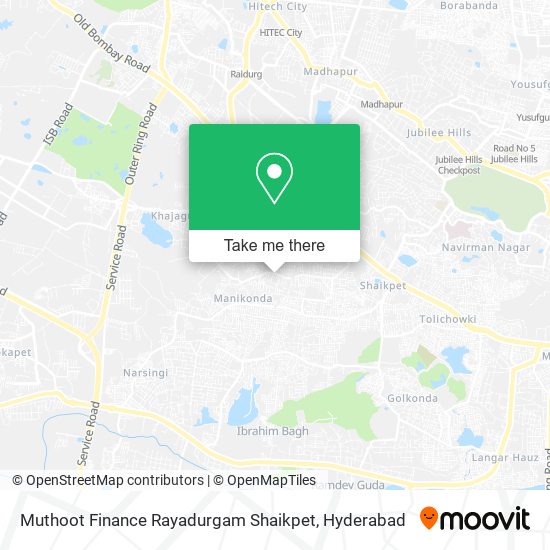 Muthoot Finance Rayadurgam Shaikpet map