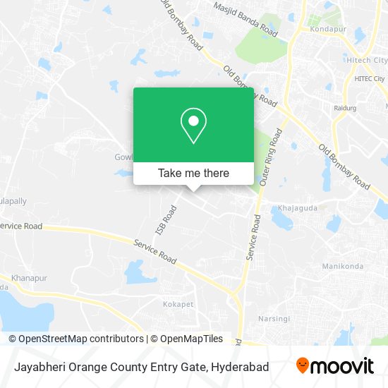 Jayabheri Orange County Entry Gate map