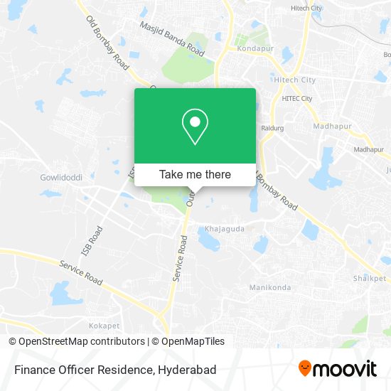 Finance Officer Residence map