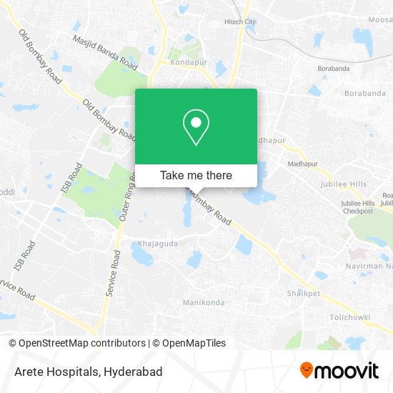 Arete Hospitals map