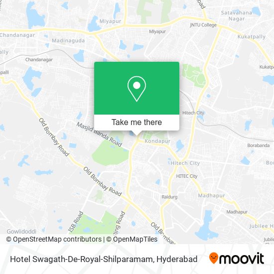 Hotel Swagath-De-Royal-Shilparamam map