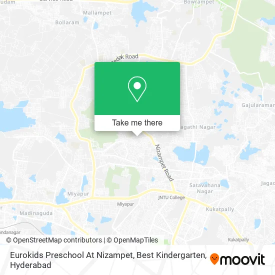 Eurokids Preschool At Nizampet, Best Kindergarten map