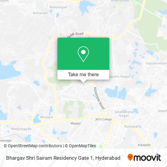 Bhargav Shri Sairam Residency Gate 1 map