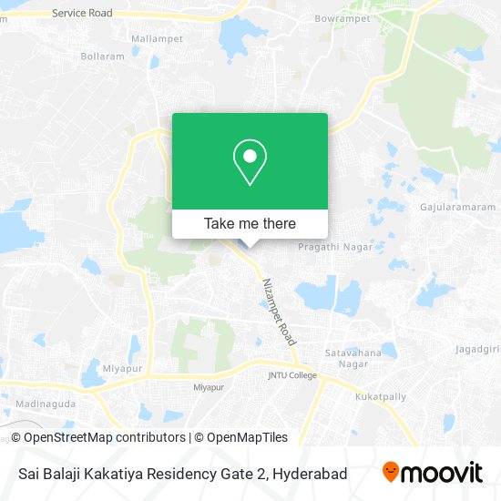 Sai Balaji Kakatiya Residency Gate 2 map