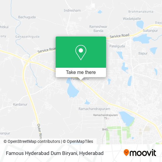 Famous Hyderabad Dum Biryani map