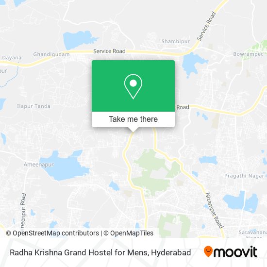 Radha Krishna Grand Hostel for Mens map
