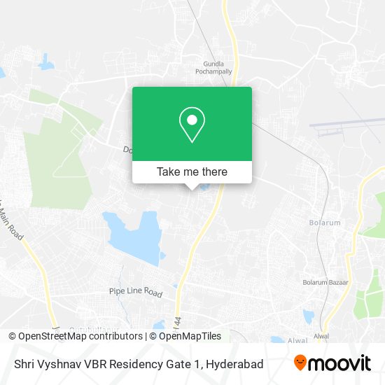 Shri Vyshnav VBR Residency Gate 1 map