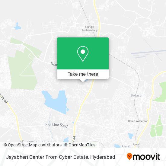 Jayabheri Center From Cyber Estate map