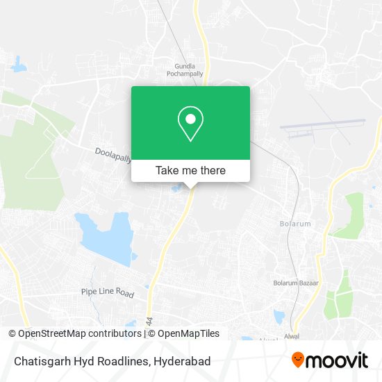 Chatisgarh Hyd Roadlines map