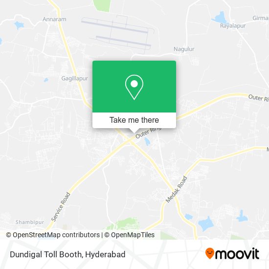 Dundigal Toll Booth map